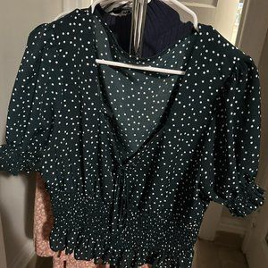 Plus Polka Dot Top 2XL